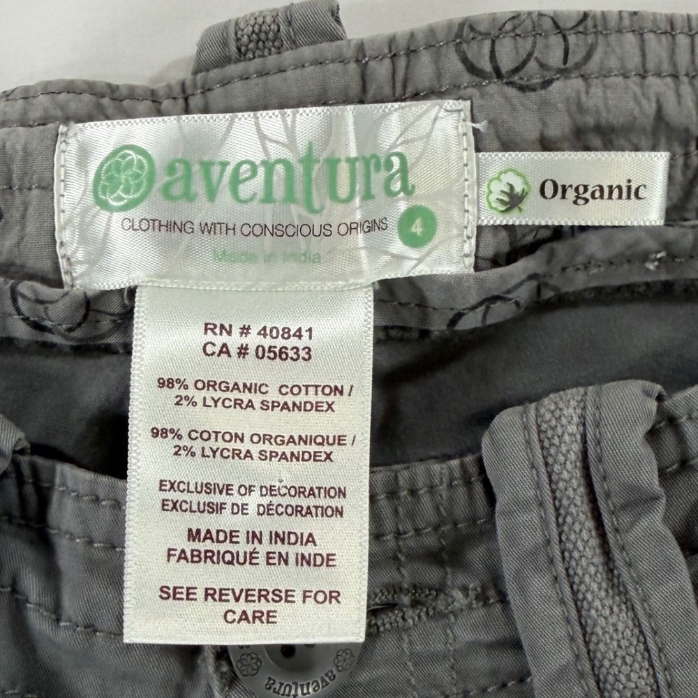 Aventura Womens Organic Cotton Utility Pants Gray Stretch Ankle Size 4 RN40841 - Picture 3 of 11